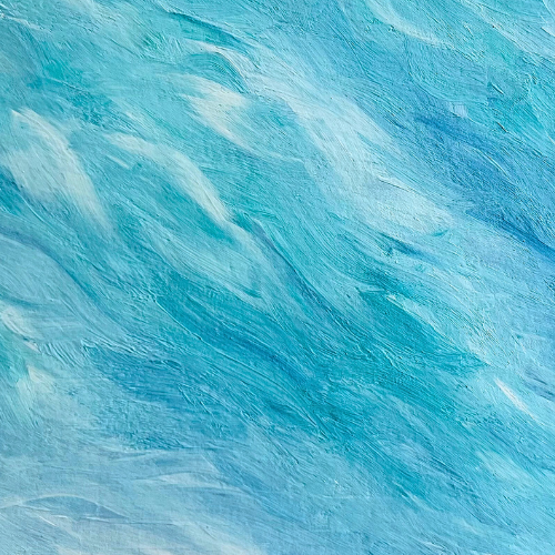 imagen de pintura en tonos acqua con pinceladas sencillas